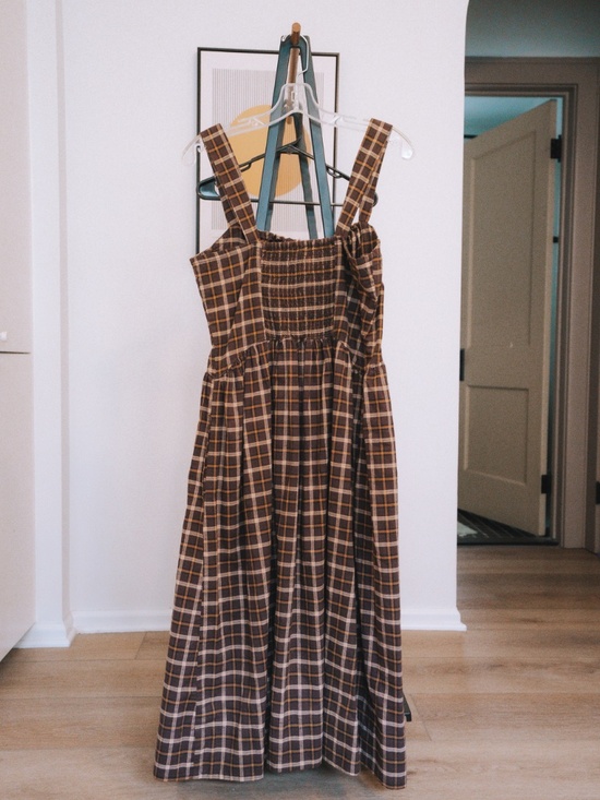 Free People Women's Brown Laters Baby Midi Dress Size Medium - Picture 3 of 3